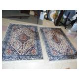 SET OF 2 MACHINE MADE MATCHING RUGS, APPROX. SZ