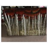 PAINTED ON CANVAS TREE SCENE 32" X 47