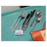 COIN SILVER 2 SPOONS, SILVER SHEETS, CHILD PLACE