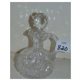 HAWKES CRUET 5.75" H W/ STOPPER CUT GLASS