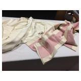 2 VINTAGE COTTON COVERLETS, ITALIA/FLOWERS,