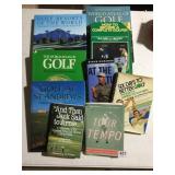ASSORTMENT OF BOOKS ON GOLF / GOLFING