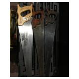 3 HAND SAWS, DECORATIVE HANDLE, VERMONT AMERICAN,