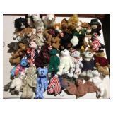 ASSORTED BEANIE BABIES AND ATTIC TREASURES
