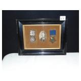 EGYPT 1882 SERVICE METALS IN FRAME WITH PHOTO