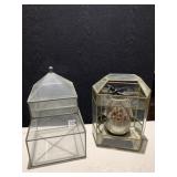 SOLARIUM METAL FRAME ONE LIGHT INSIDE 12" H