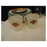 STEELERS GLASS MUGS, MISC DISHWARE, FLATWARE,