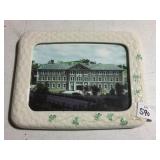 BELLEK BASKET WEAVE PICTURE FRAME WITH POST CARD