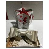 LARGE CHRISTMAS BOW WITH EXTRA RIBBON AND PAPER