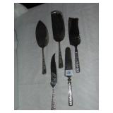 4 LIFTERS SILVER PLATED RODGERS BROTHERS ASSYRIAN