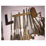 FILES AND WOODEN MALLET