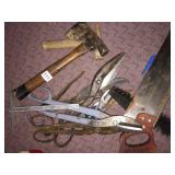 HATCHET, MITER SAW AND METAL SNIPS