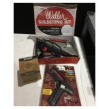 WELLER SOLDERING KIT IN BOX AND NEW HOT GLUE GUN,