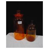 GROUND STOPPER GLASS JAR ORANGE TWO