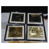 4 LIONEL BARRYMORE PRINTS, UPLIGHT WOOD RULER