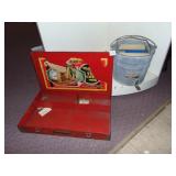 ERECTOR SET BOX AND GALV. MOP BUCKET