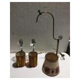 GLASS LAMPS WITHOUT CRYSTALS, LAMP SHADES AND