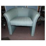 THAYER COGGIN ROBIN EGG BLUE CLUB CHAIR