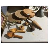 BUTTER MOLDS, WOOD TRIVETS, SOCK DARNING,