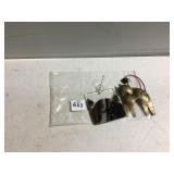 GLASS AND BRASS CAT ORNAMENT