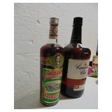 OPEN BUT 3/4 FULL CANADIAN CLUB AND SEALED ECHT