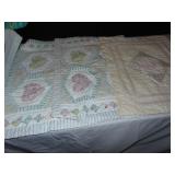FULL SZ. SHEET SET W/ EYELET TRIM, SHAM,