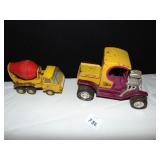 TONKA HOT HAULER CAR AND TONKA CEMENT MIXER