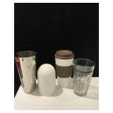 THE ICETEA POT W/ PITCHER AND SOME CUPS