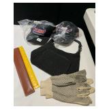 SUMMIT RACING HATS, WORK GLOVES, WOVEN BAG