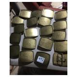 20 BRONZE TONE BELT BUCKLES, READY TO ENGRAVE OR