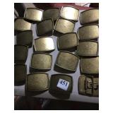20 BRONZE TONE BELT BUCKLES, READY TO ENGRAVE OR