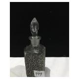SILVER OVERLAY BOTTLE WITH STOPPER