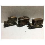 3 COPPER EQUIBANK COIN BANKS