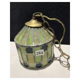 STAINED GLASS HANGING LAMP