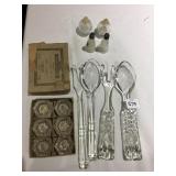 GLASS SERVING UTENSILS, OPEN SALT CELLARS, S/P