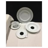 SASAKI DANCING SQUARES, DINNER PLATE, SALAD BOWL