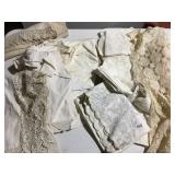 HAND CROCHETED VINTAGE TABLECLOTHS, DOILIES,