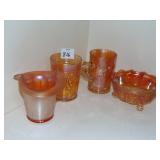 CARNIVAL FOOTED DISH 2.5" X 4.5", HAT, AND 2