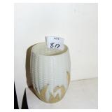 CORN SHAPE GLASS 4" H W/ GOLD ACCENT