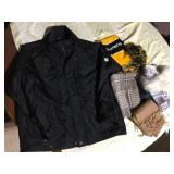 LONDON FOG BLACK HEAVY WINTER COAT, CAMEL HAIR