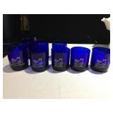 9 COBALT BLUE ROCKS GLASSES, 600 SERIES BRC