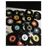ASSORTED 45 RECORDS INCLUDING THE CARPENTERS, TOM