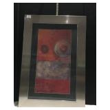ABSTRACT IN METALLIC FRAME, 32X21.5