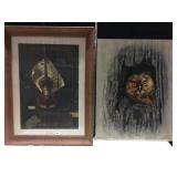 2 PICTURES LARGEST 31X24, WILLIAM HARNET THE OLD