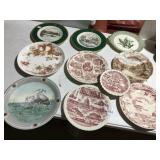 CRANE DECORATIVE PLATE MARKED FRANCE, SIGNED,