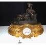 A FRENCH GILT BRONZE MANTLE CLOCK BY DENIERE PARIS