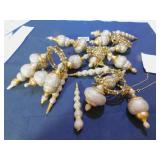 SILVER AND GOLD TONE GLITTERY BEADED ORNAMENT