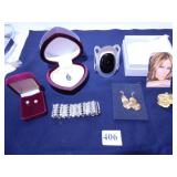 LARGE BLACK AND SILVER TONE BRACELET, MELANIE