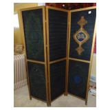 TRI FOLD ROOM DIVIDER, 52"WX65H, APPEARS TO HAVE