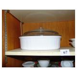 FRENCH WHITE CORELLE OVAL BAKING AND 2 ROUND